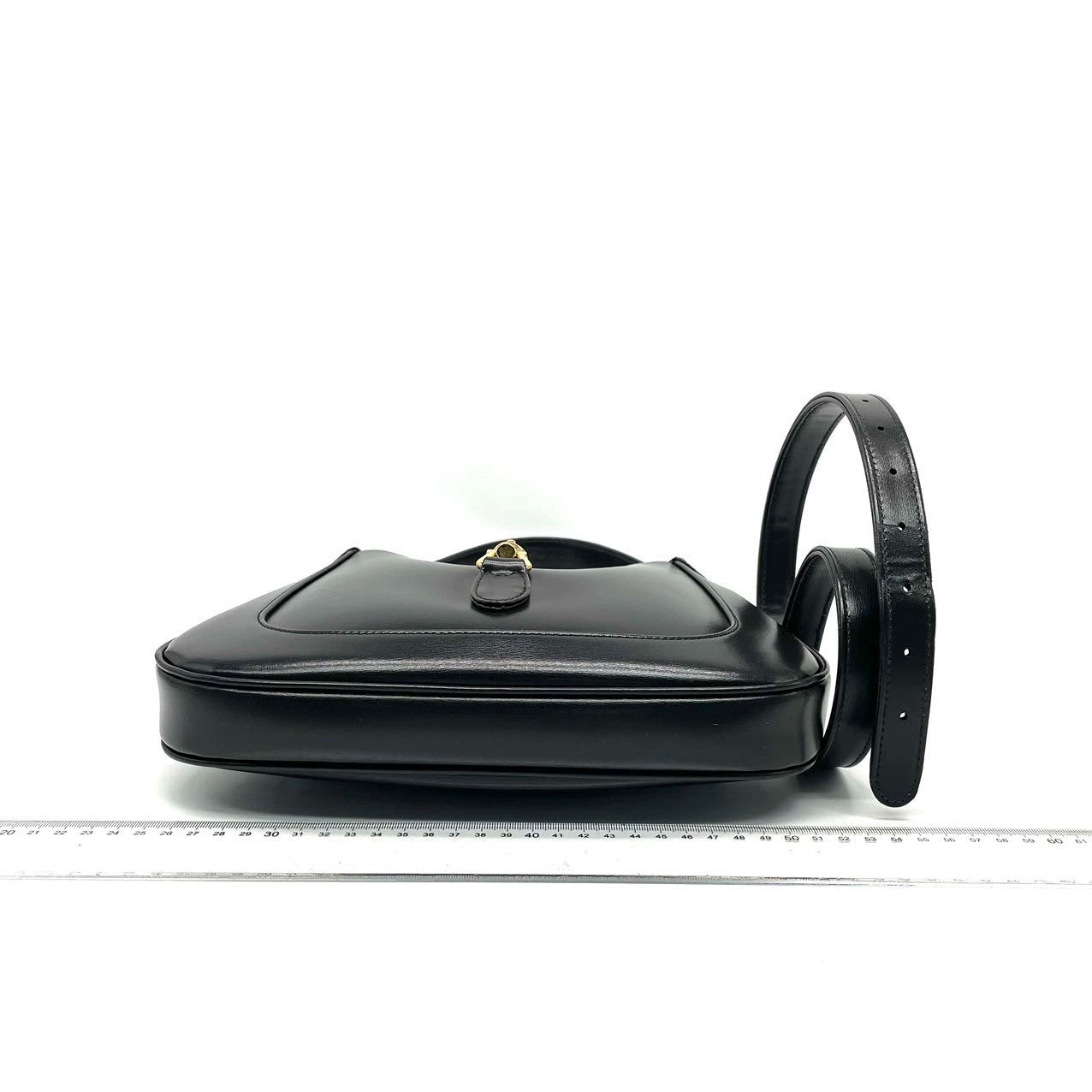 Gucci Jackie 1961 Black Leather Bag with Adjustable Strap