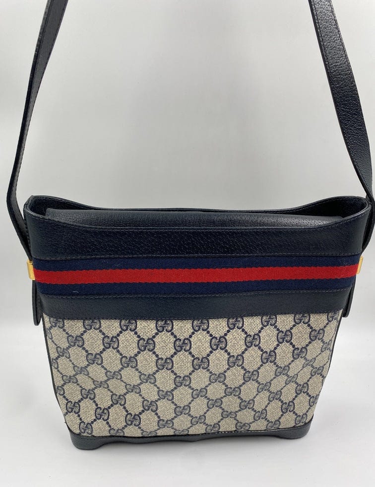 Gucci Leather Canvas Shoulder Bag Style 7
