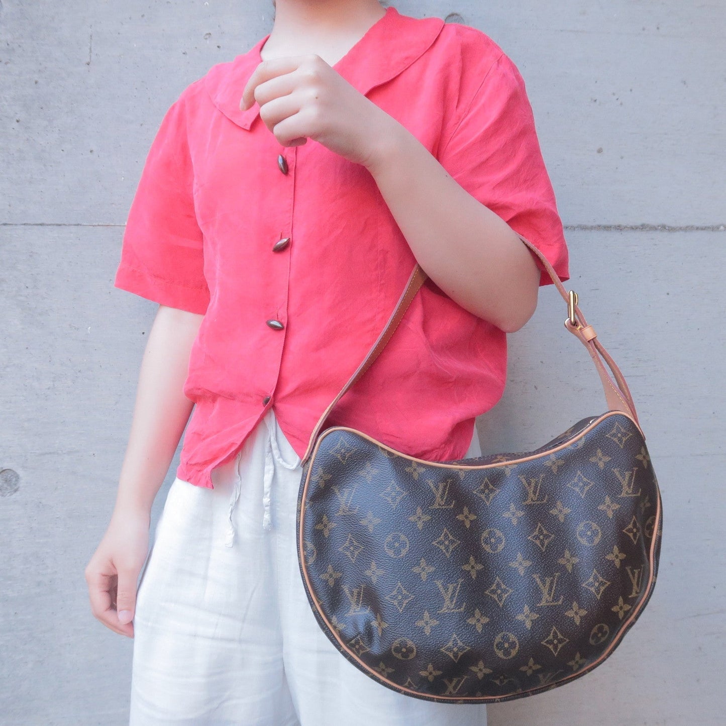 Louis Vuitton Monogram Croissant MM Hand Bag Shoulder Bag M51512