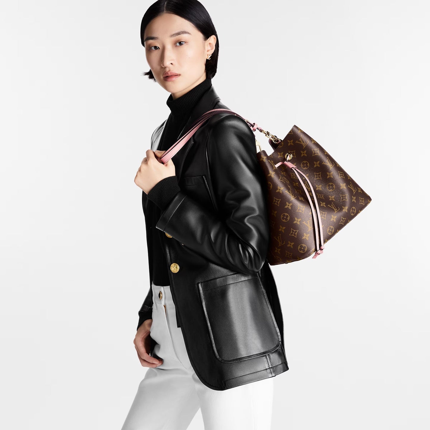 LOUIS VUITTON NÉONOÉ MONOGRAM BAG ROSE POUDRE