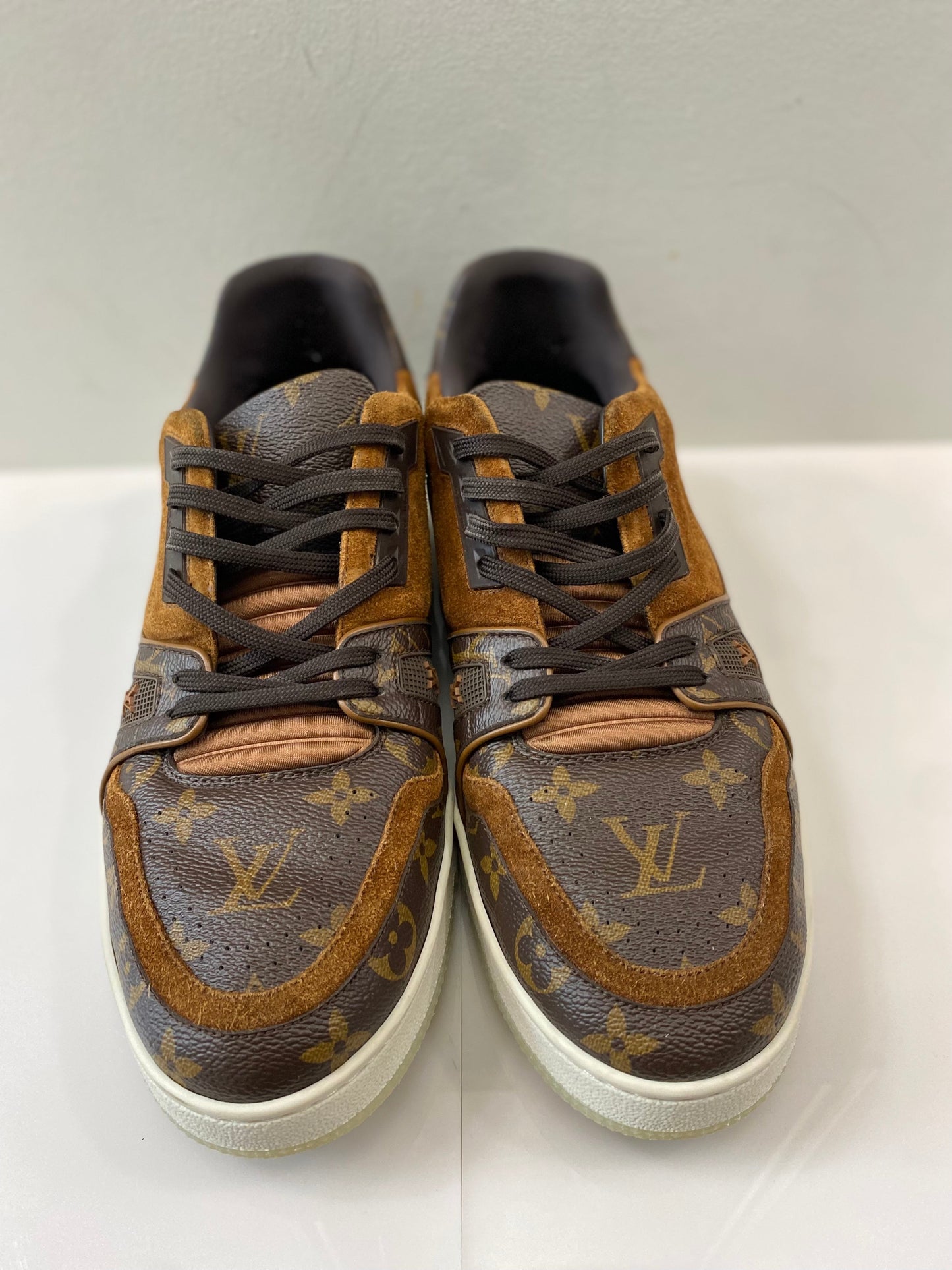 LOUIS VUITTON MONOGRAM SUEDE TRAINERS
