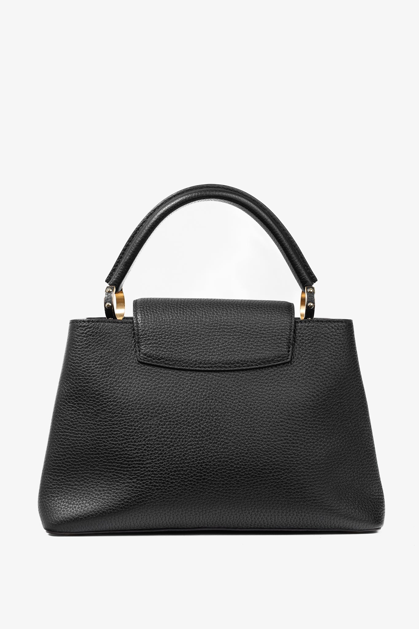 Louis Vuitton Capucines MM Black Taurillon Leather Handbag