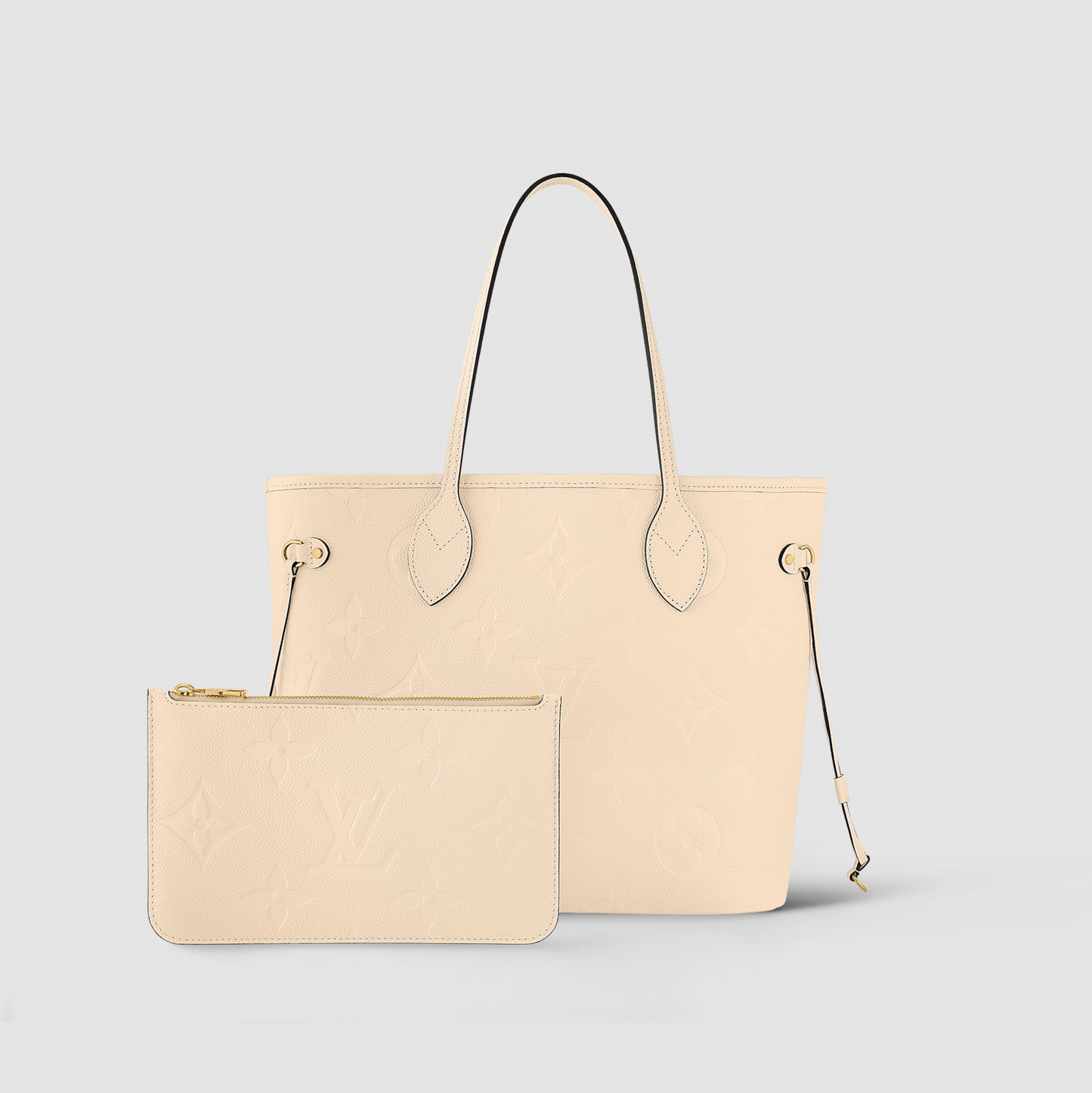 Louis Vuitton Cream Neverfull MM Tote