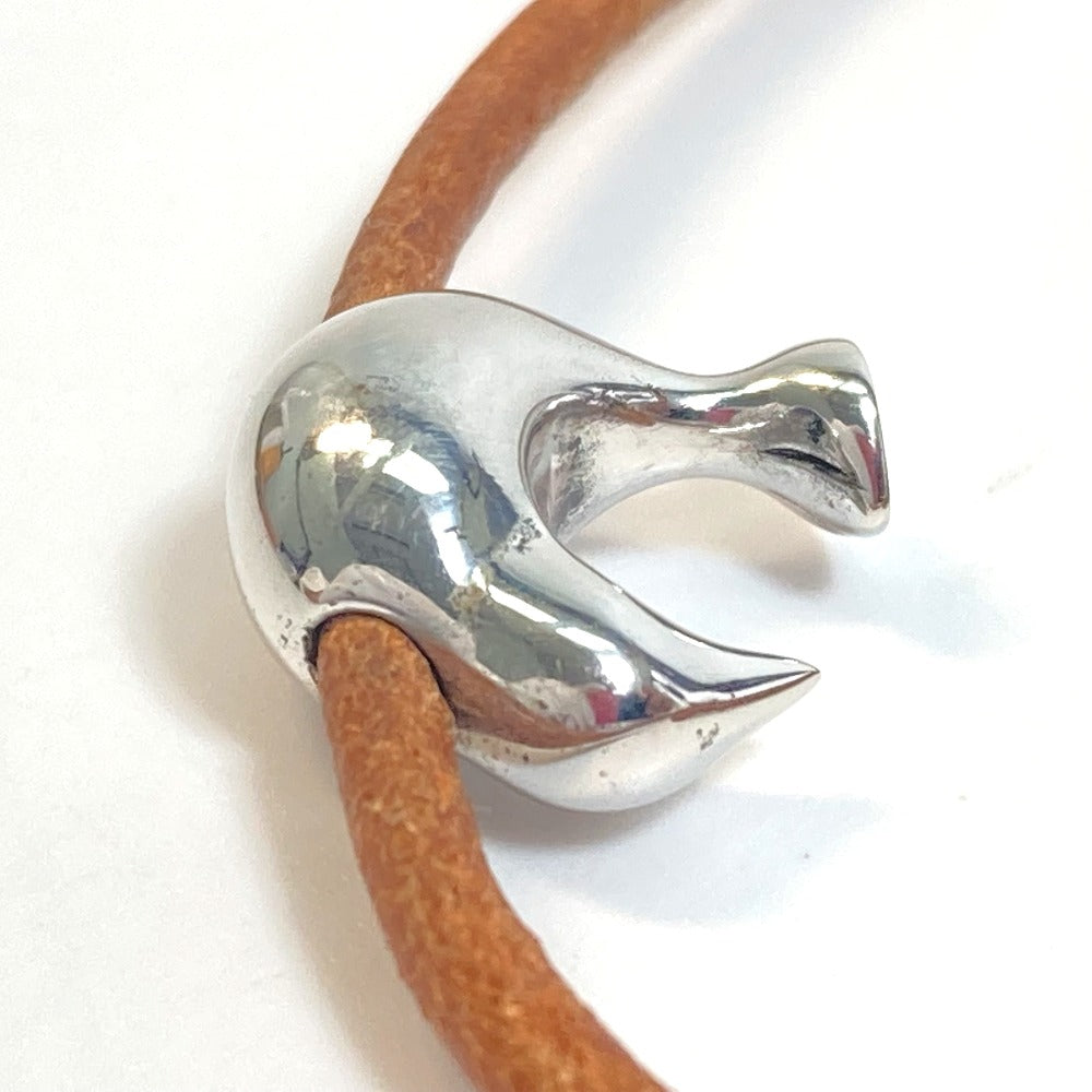 LOUIS VUITTON choker Leather, Silver Kiwi Kiwi LV cup