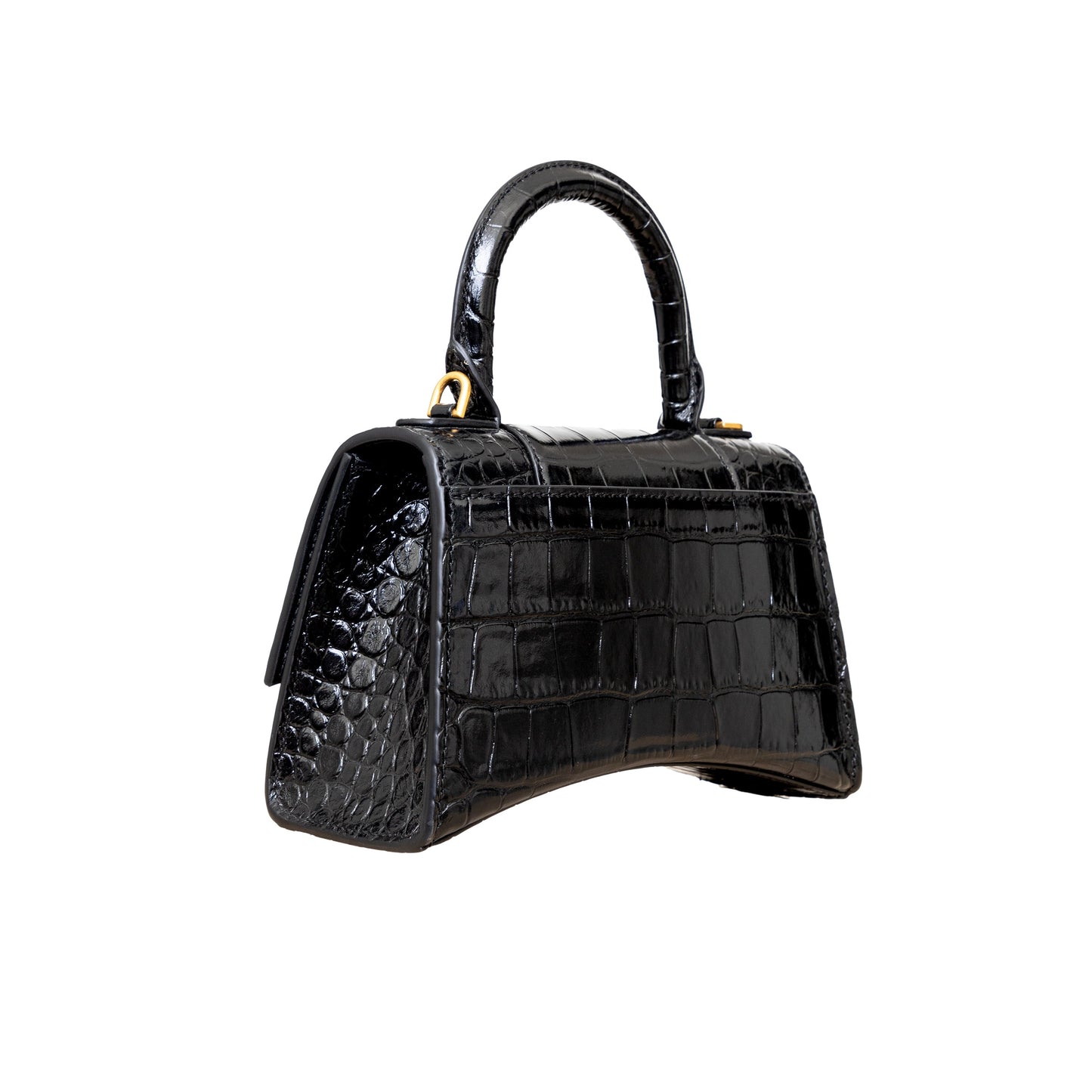 Balenciaga Crocodile Embossed Hourglass XS Bag