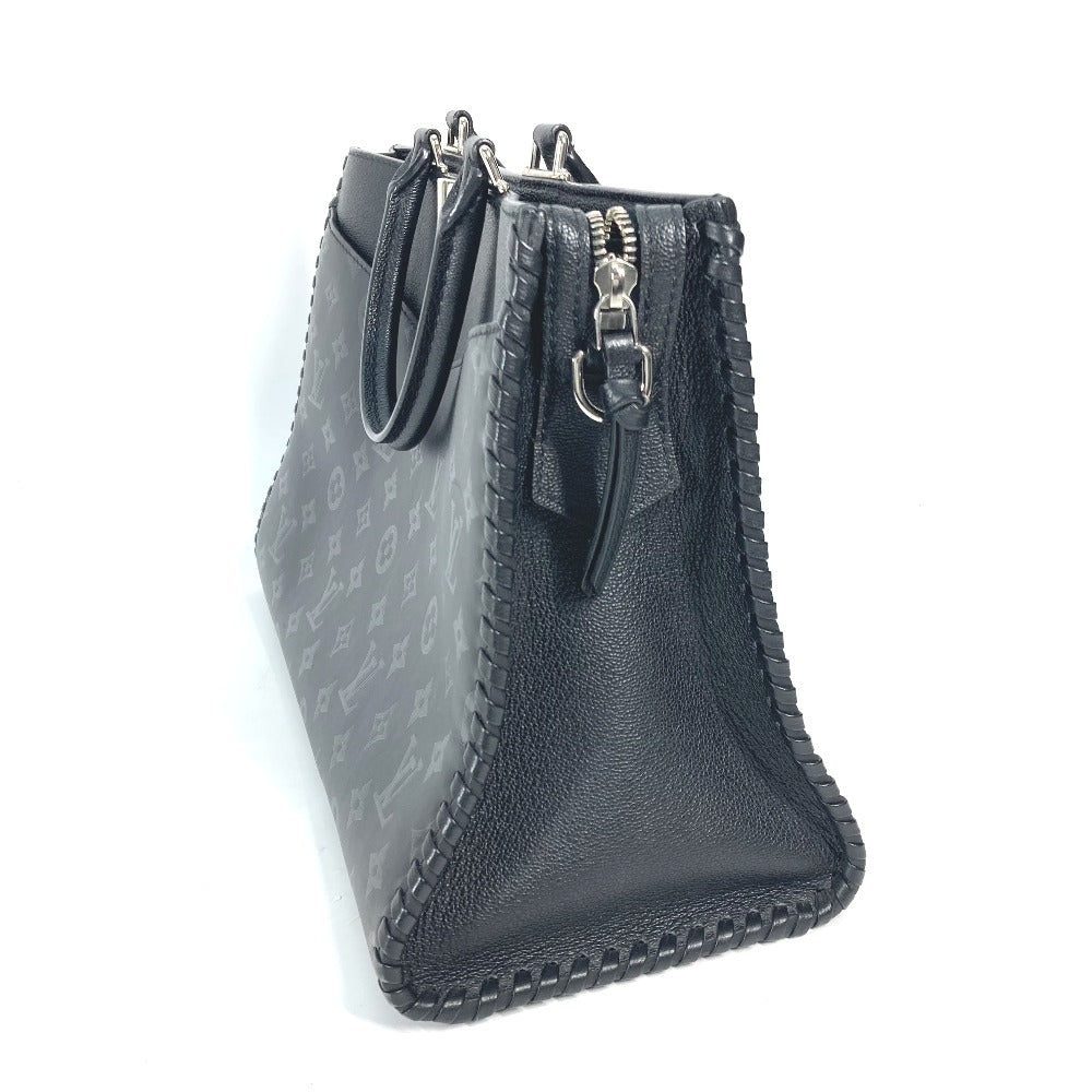 LOUIS VUITTON Handbag leather black Tote Bag Monogram Very Zip Tote Bag Women