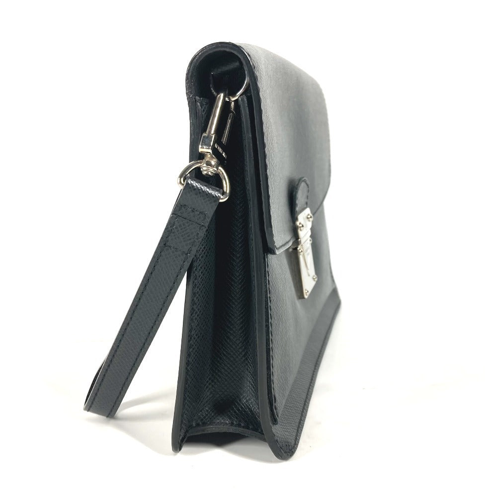 LOUIS VUITTON business bag Taiga Leather black Taiga Belair