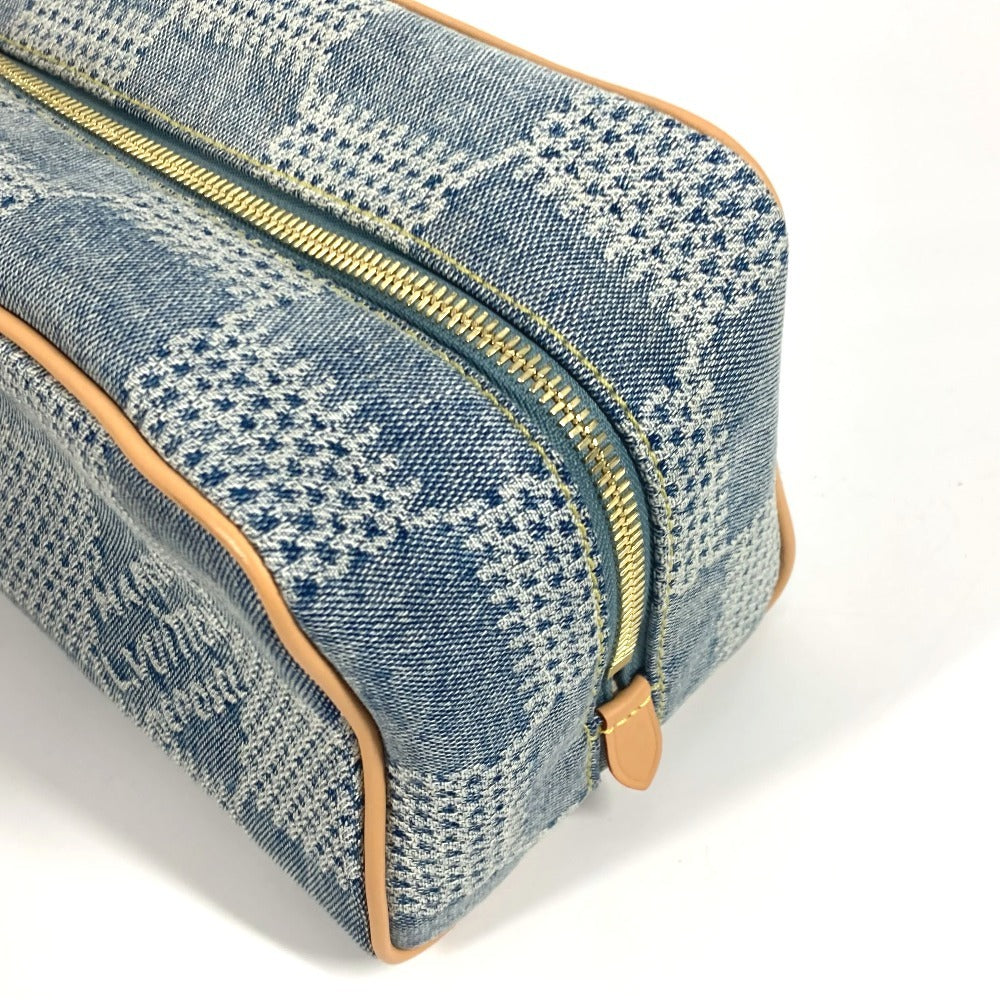 LOUIS VUITTON business bag denim blue Damier Denim Rocker Dopp Kit