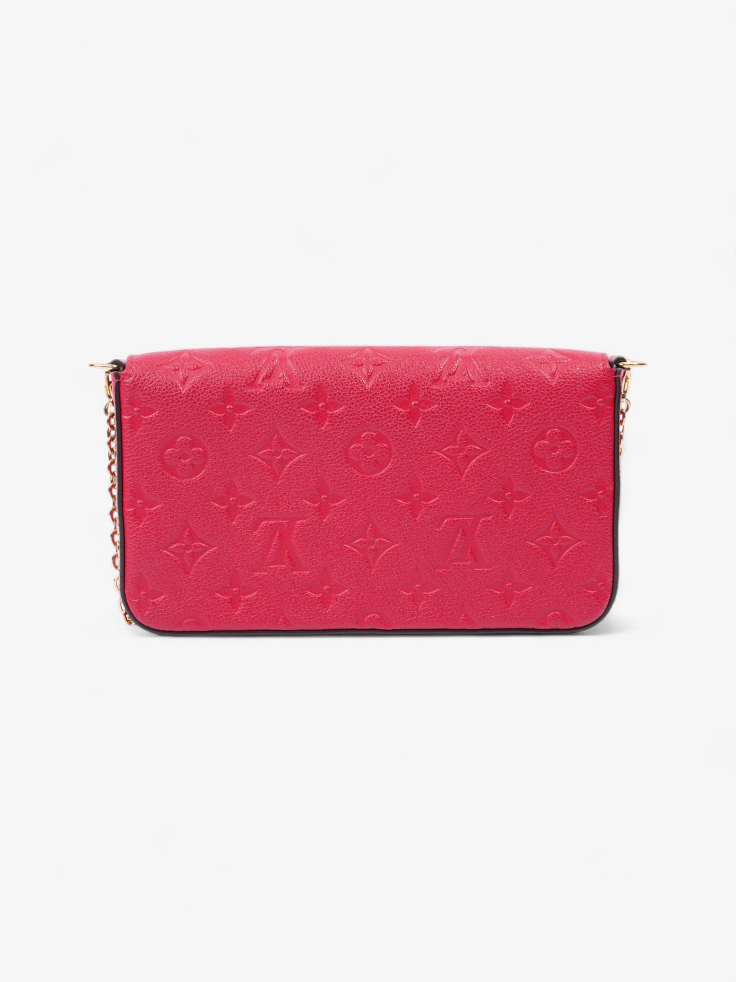 Louis Vuitton Pochette Felicie Red Monogram Empreinte Leather