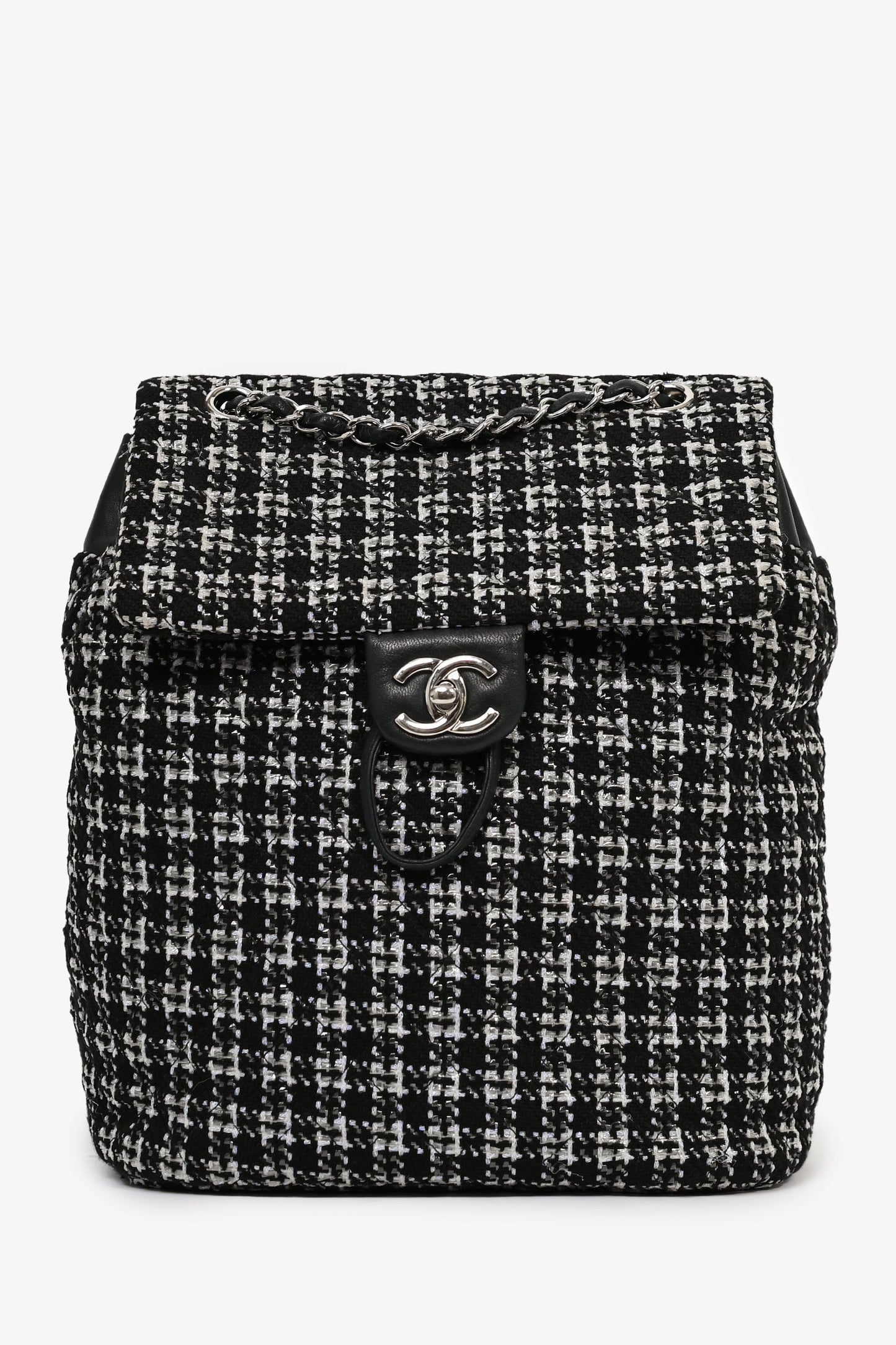 Chanel 2016 Black/Silver Tweed 'Urban Spirit' Backpack