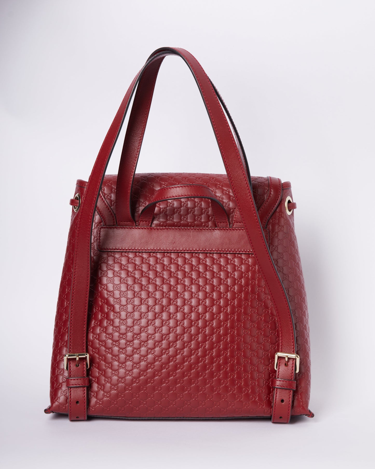 Gucci Lou Leather Top Handle Backpack