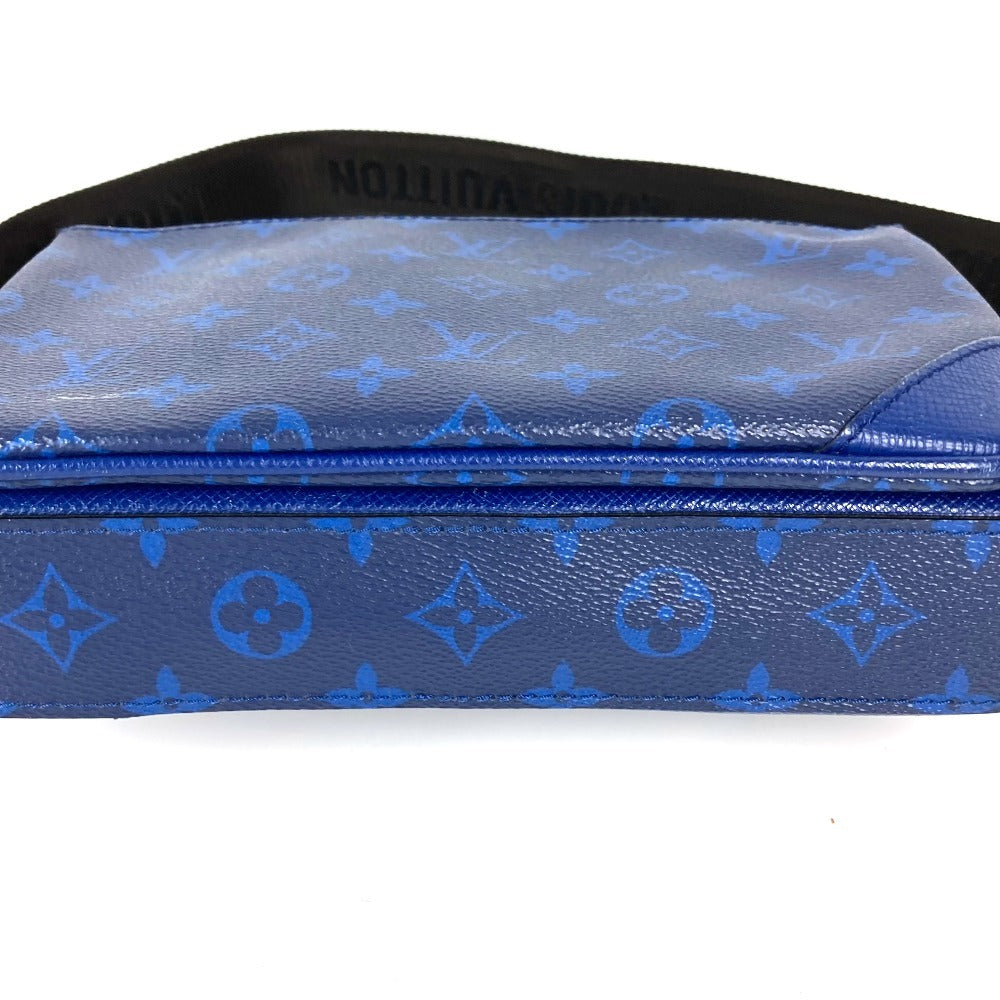 LOUIS VUITTON Shoulder Bag Taiga Leather, Monogram Canvas blue Taigalama Trio Messenger