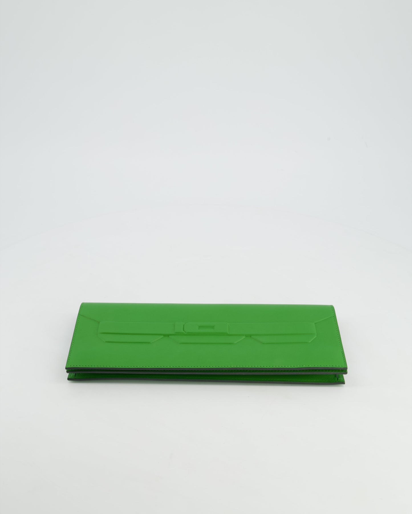 Hermes Birkin Cut Shadow Bag In Vert Yucca Swift Leather