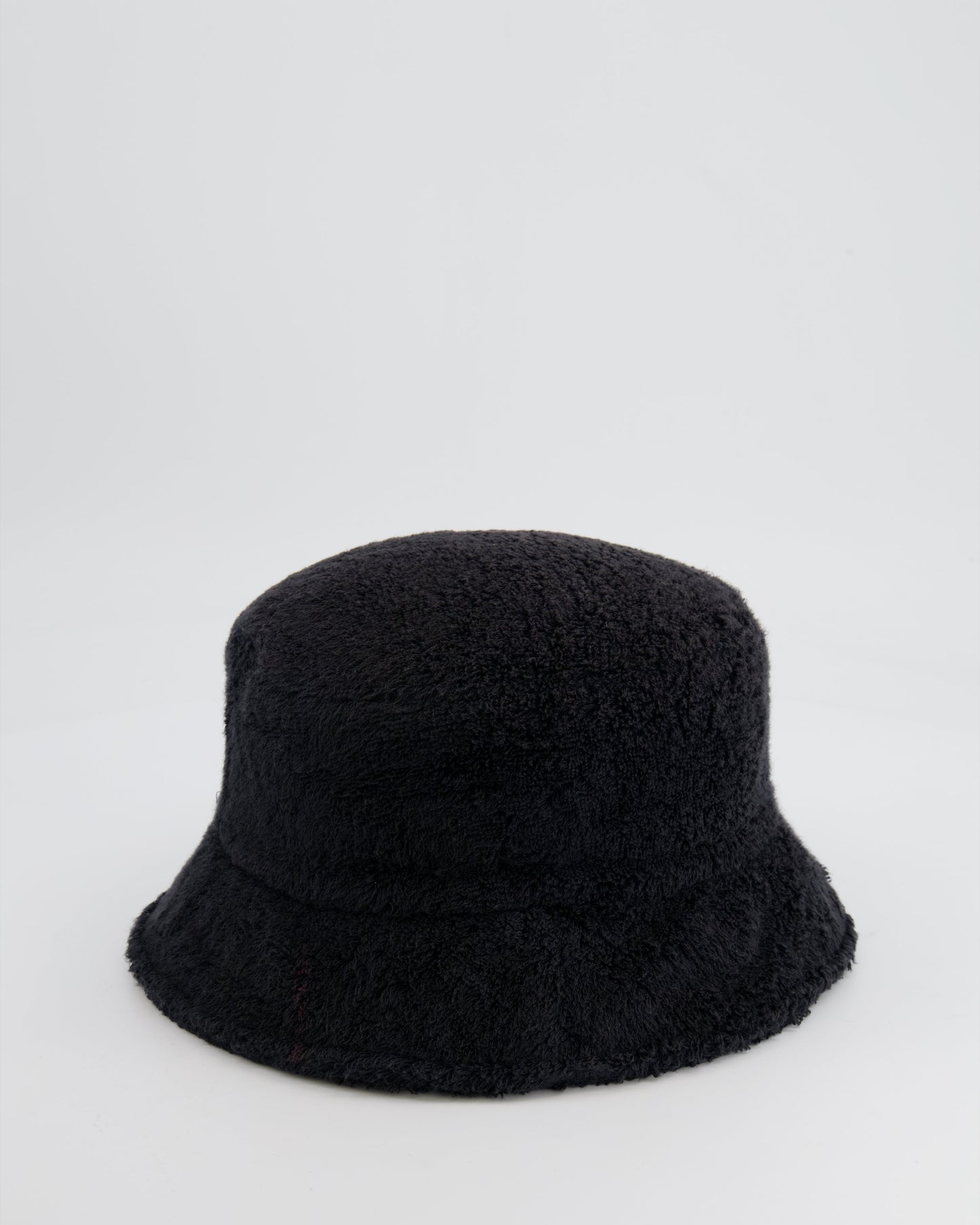 Chanel Black Terry Towelling Bucket Hat with CC Logo Size L Handbag