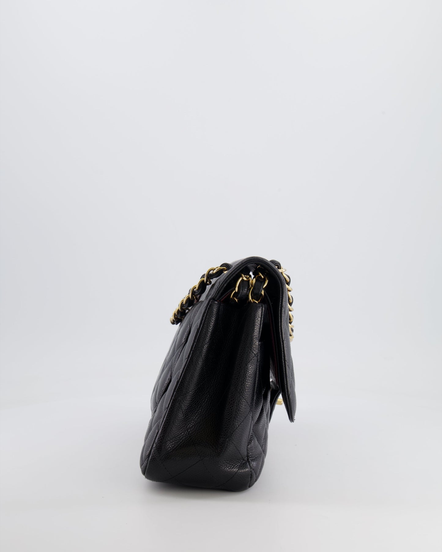 Chanel Black Jumbo Classic Double Flap Bag in Caviar Leather with Gold Hardware RRP ¬ £9,540