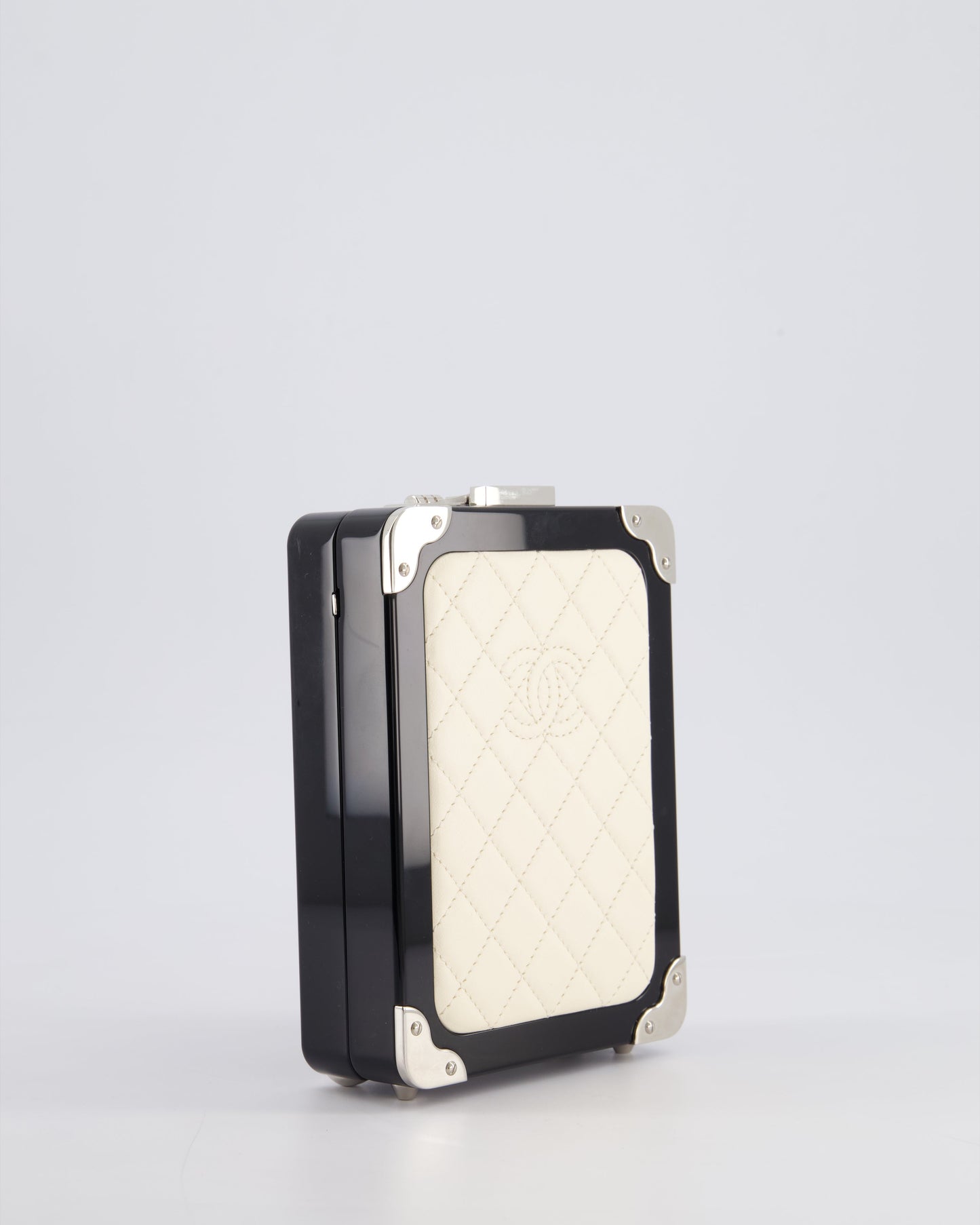 *RARE* Chanel 2016 Airlines Evening In The Air Trolley Bag with Silver Hardware and Quilted Leather with CC Logo Detail