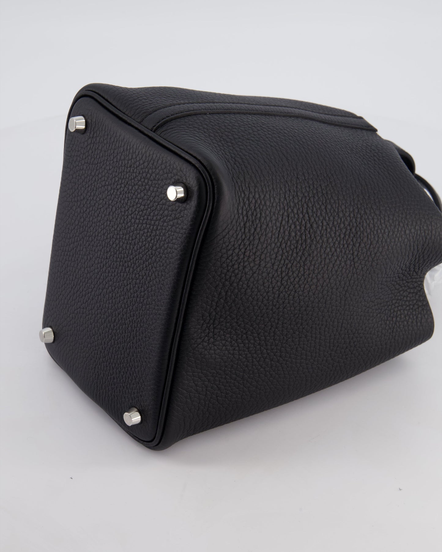 Hermes Picotin Lock 18 Bag in Noir Clemence Leather with Palladium Hardware