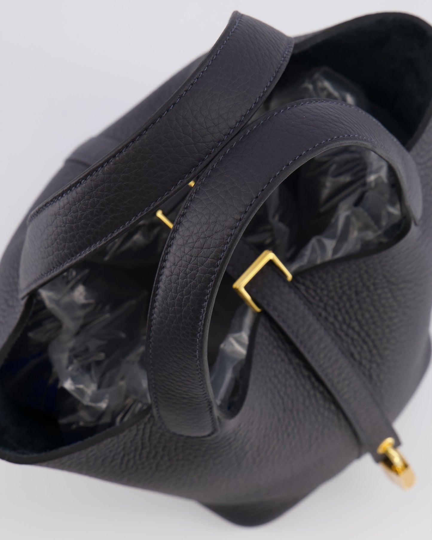 Hermes Picotin Lock 18 Bag in Caban Clemence Leather with Gold Hardware