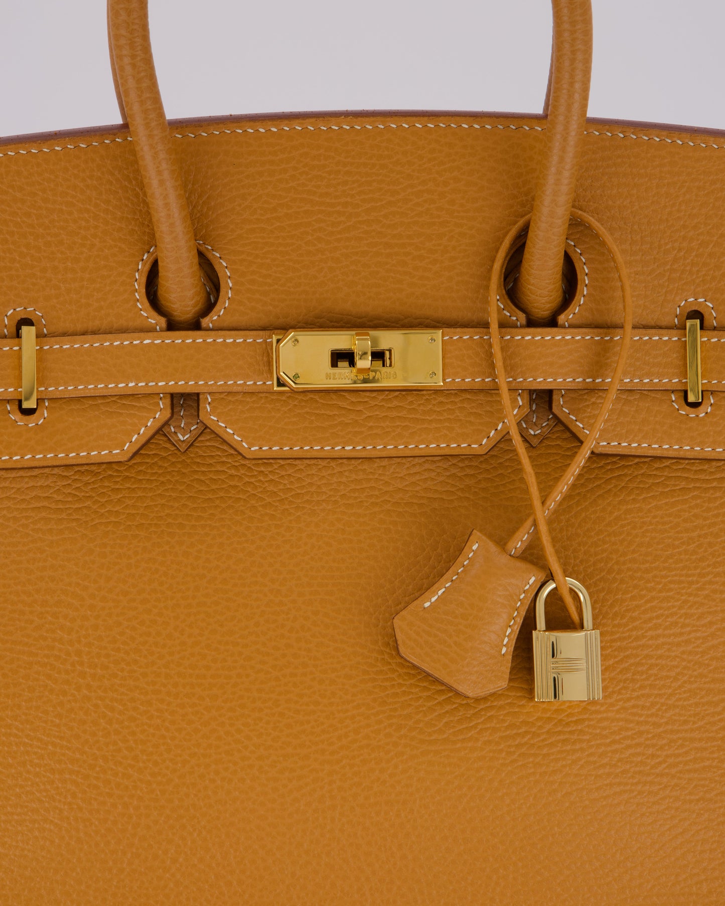 *VERY RARE* Hermes Vintage Birkin 35 Retourne Bag in Naturel Ardennes Leather With Gold Hardware