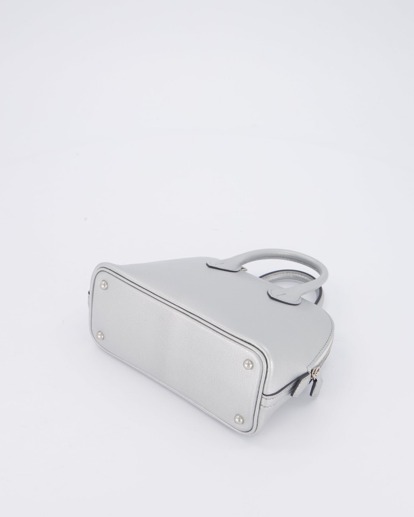 *HOT* Hermes Mini Bolide Bag in Argent Chevre Chamkila Leather with Palladium Hardware