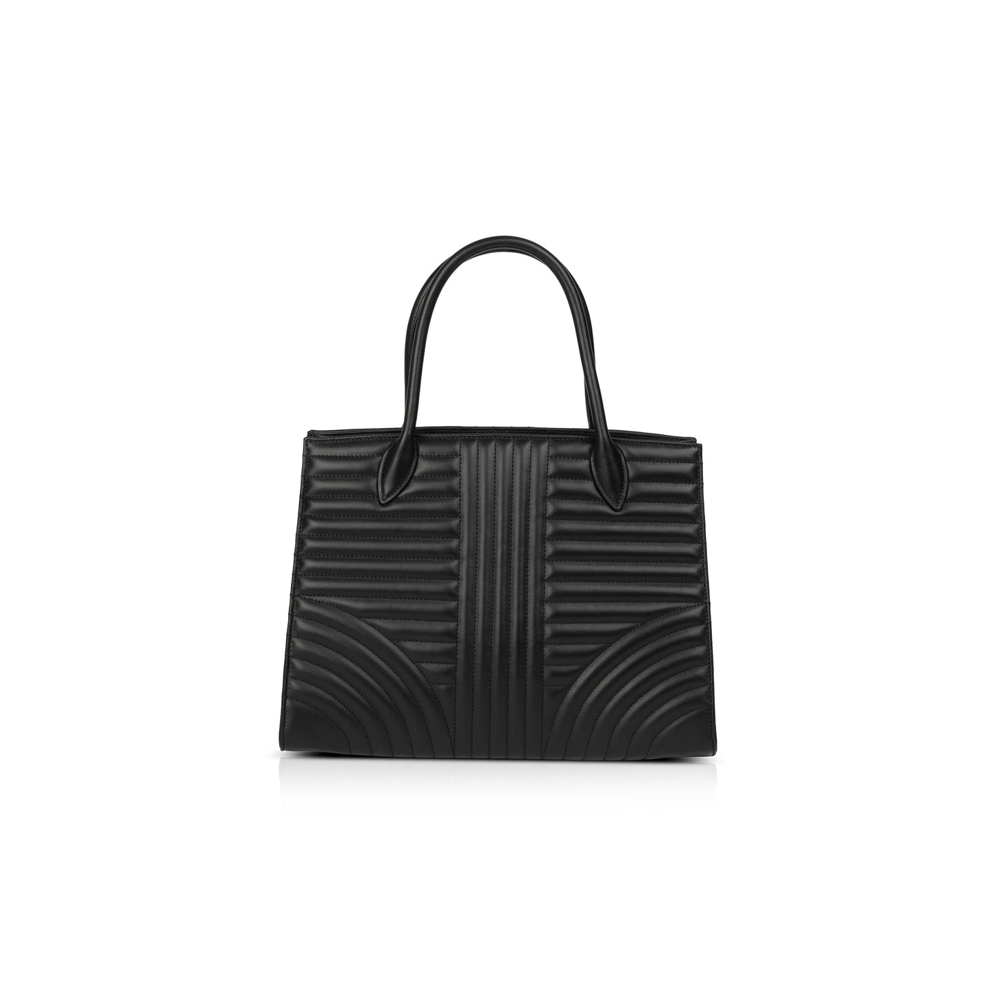 Prada Black Soft Calf Impunture Diagramme Tote