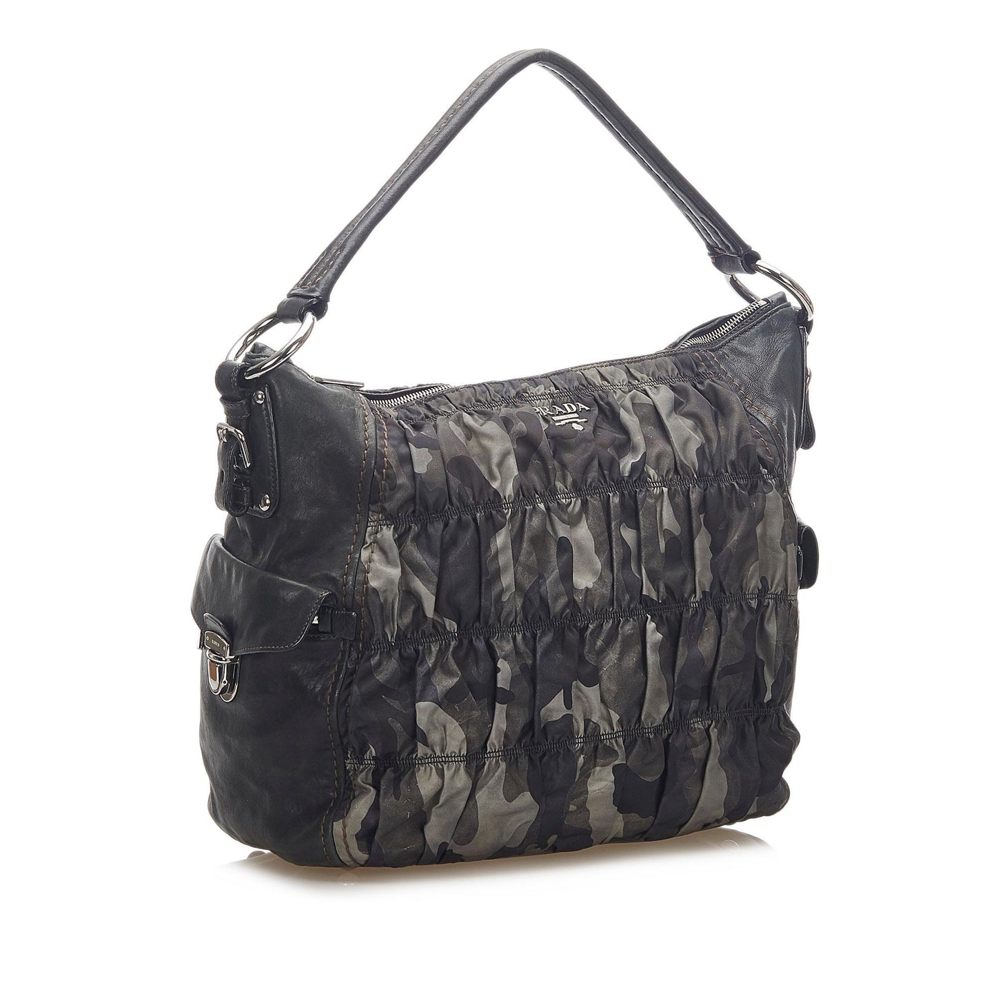 Prada Camouflage Tessuto Gaufre Tote Bag