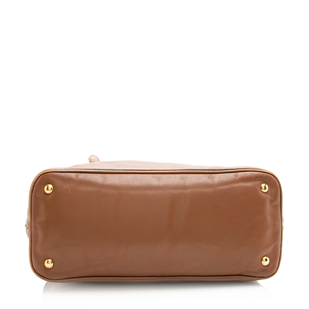 Prada Cervo Leather Convertible Tote (SHF-20292)