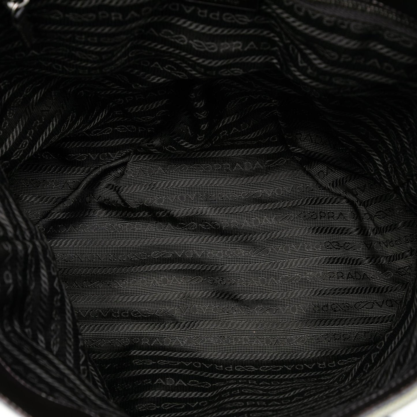 Prada Cinghiale Trimmed Canvas Canapa Tote