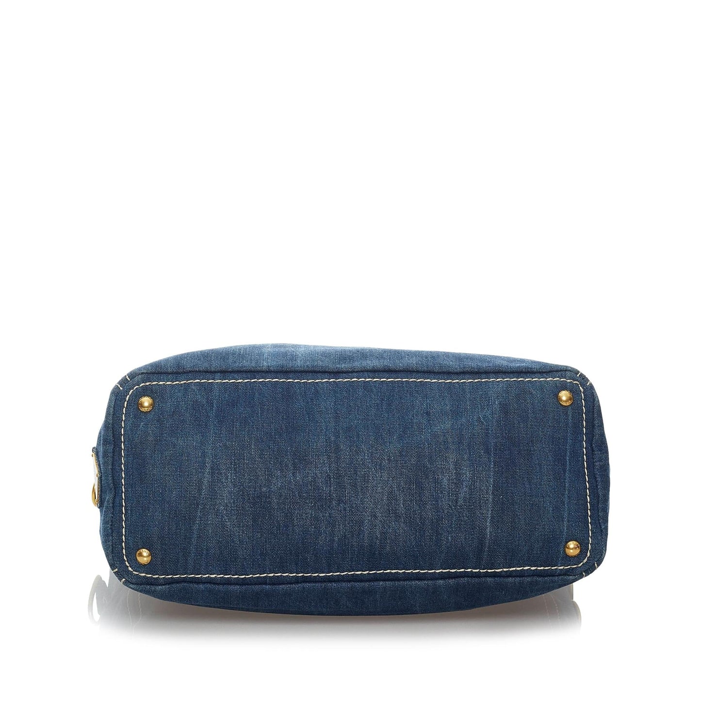 Prada Denim Logo Shopping Satchel (SHG-30000)