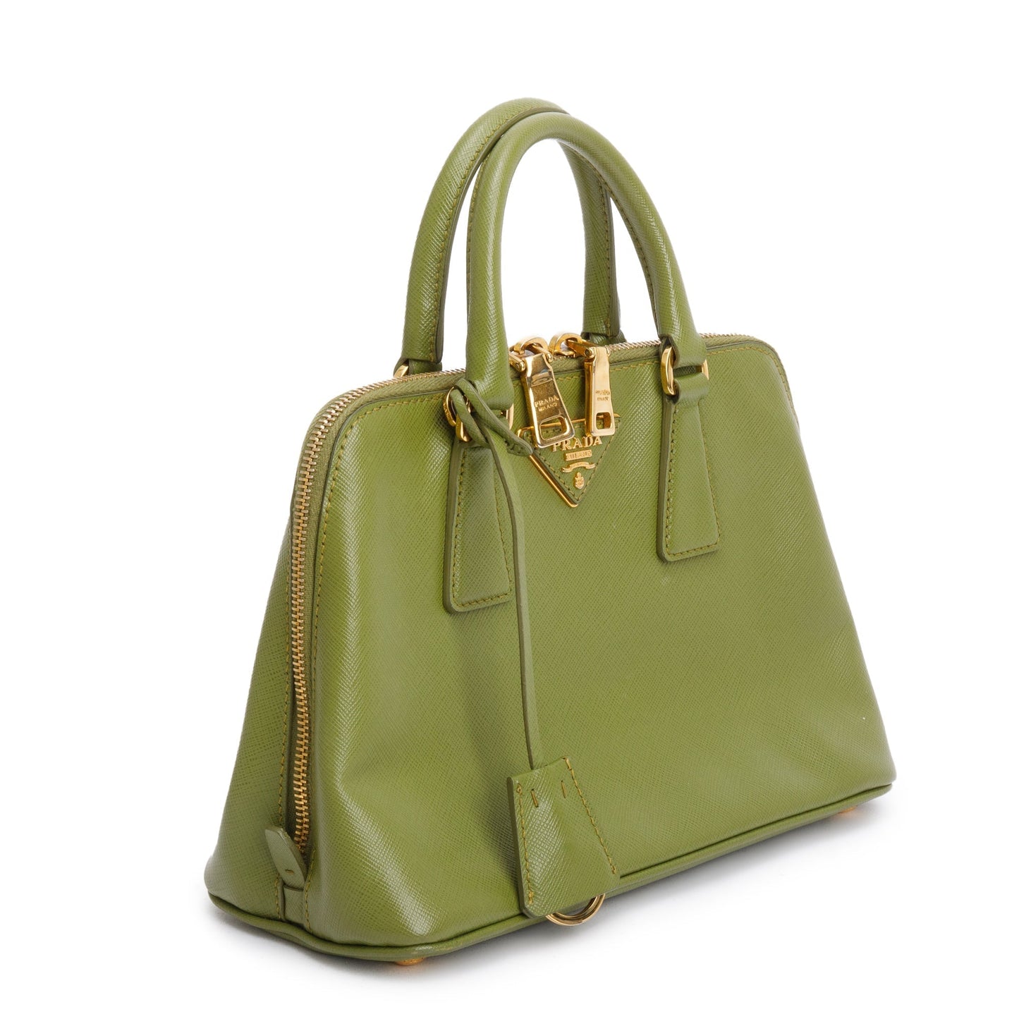 Prada Green Saffiano Lux Small Promenade Tote