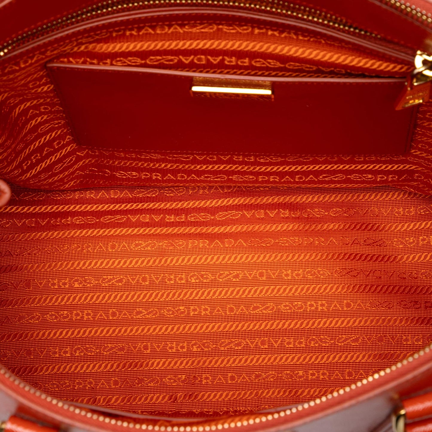 Prada Medium Saffiano Vernice Galleria Double Zip Satchel