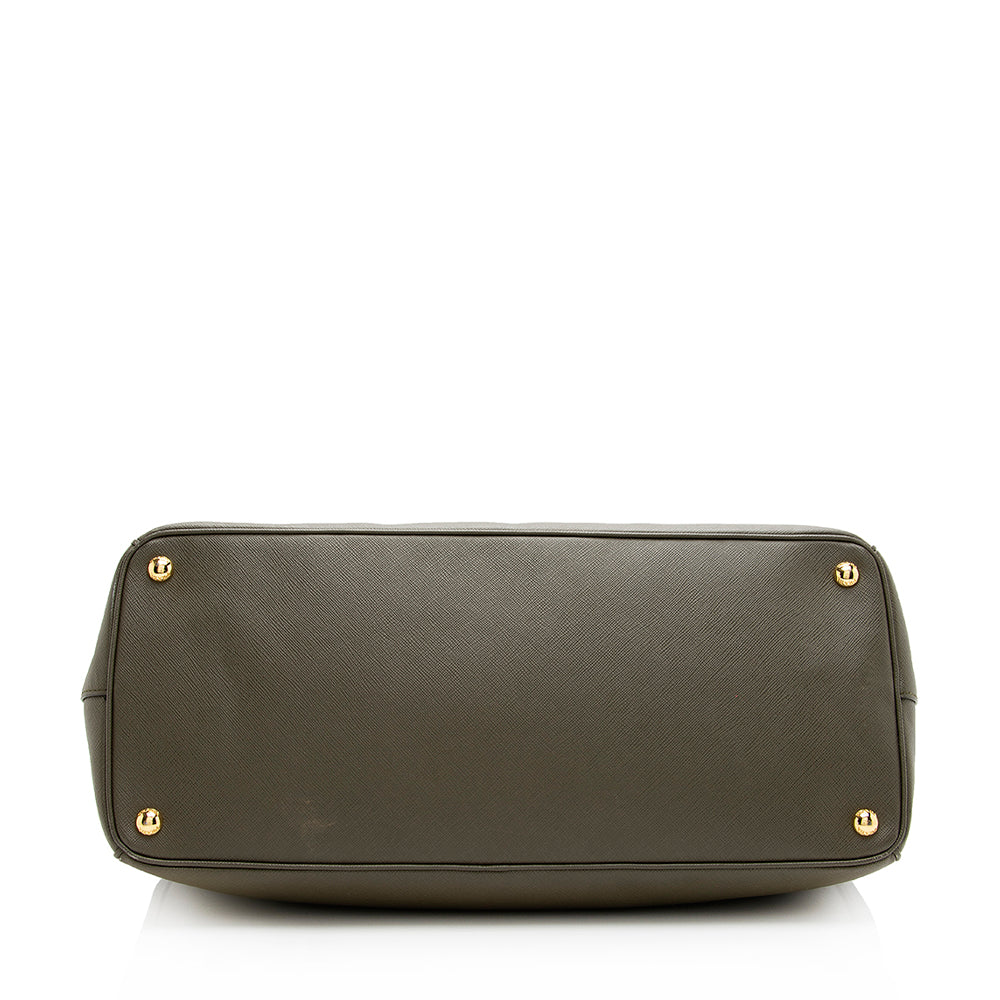 Prada Saffiano Lux Double-Zip Large Tote (SHF-19891)