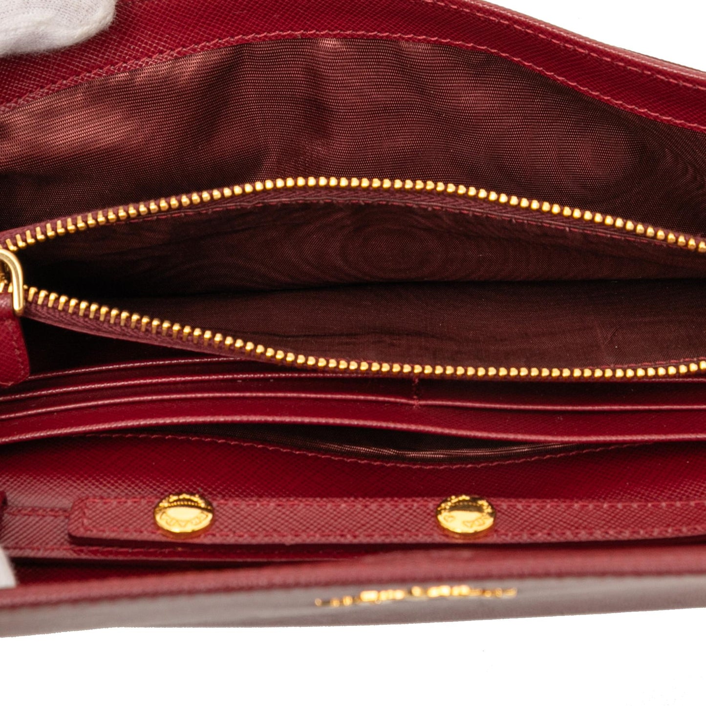 Prada Saffiano Lux Wallet On Chain