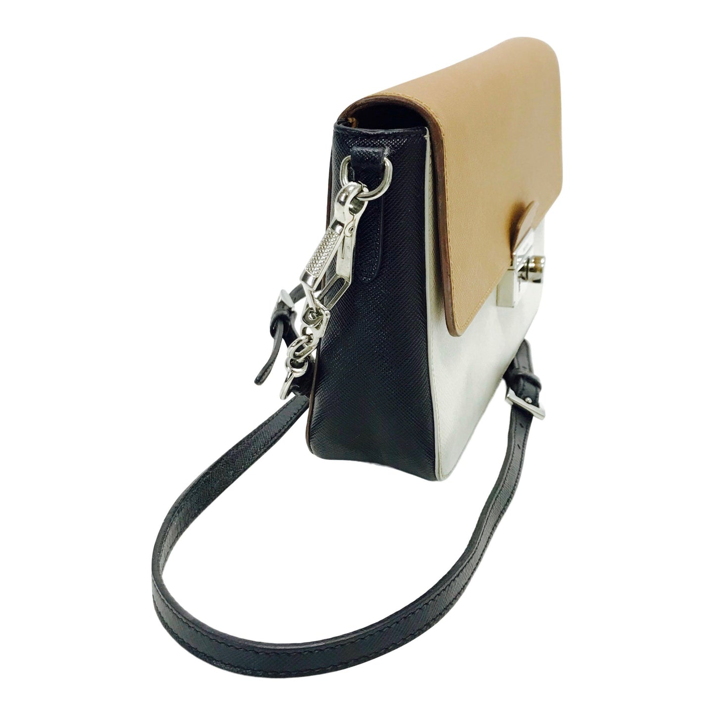 Prada Tricolour Saffiano Sound Crossbody Bag