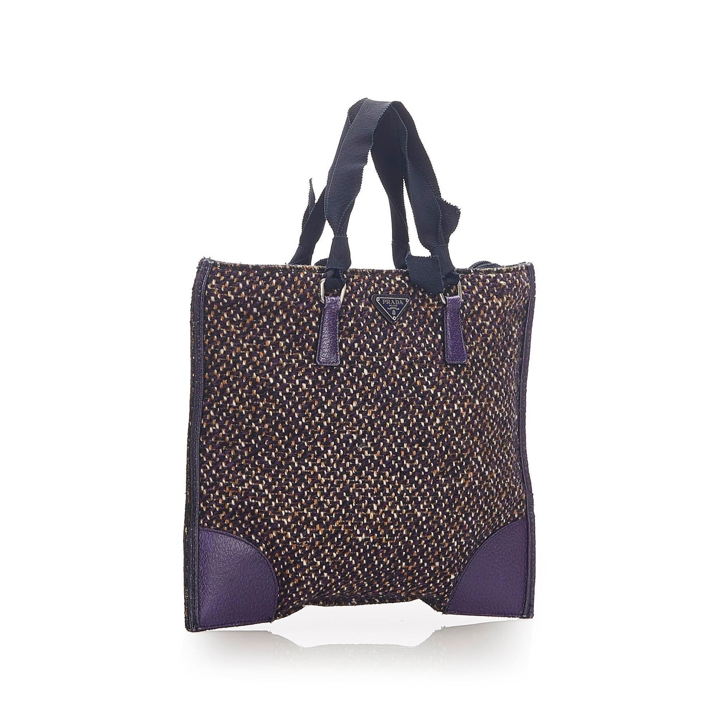 Prada Tweed Tote Bag