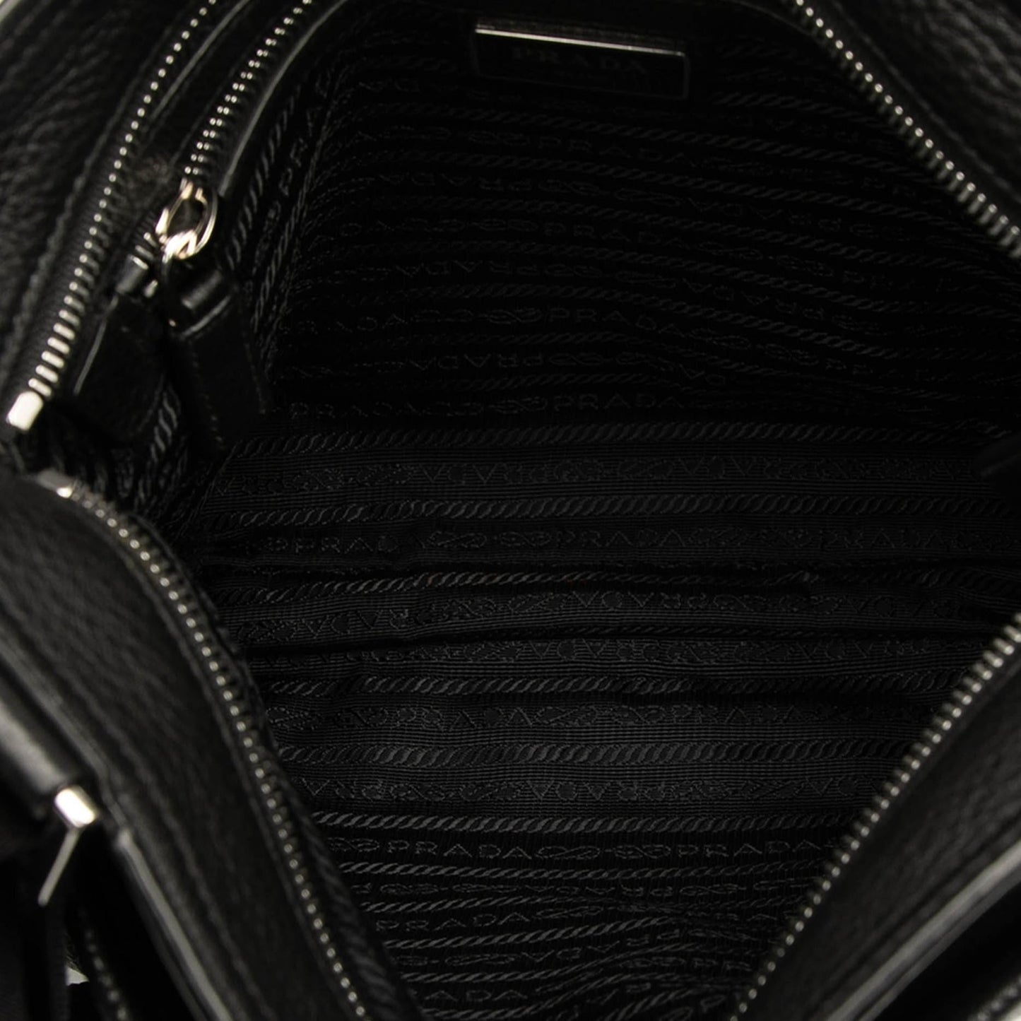 Prada Vitello City Zip Top Crossbody