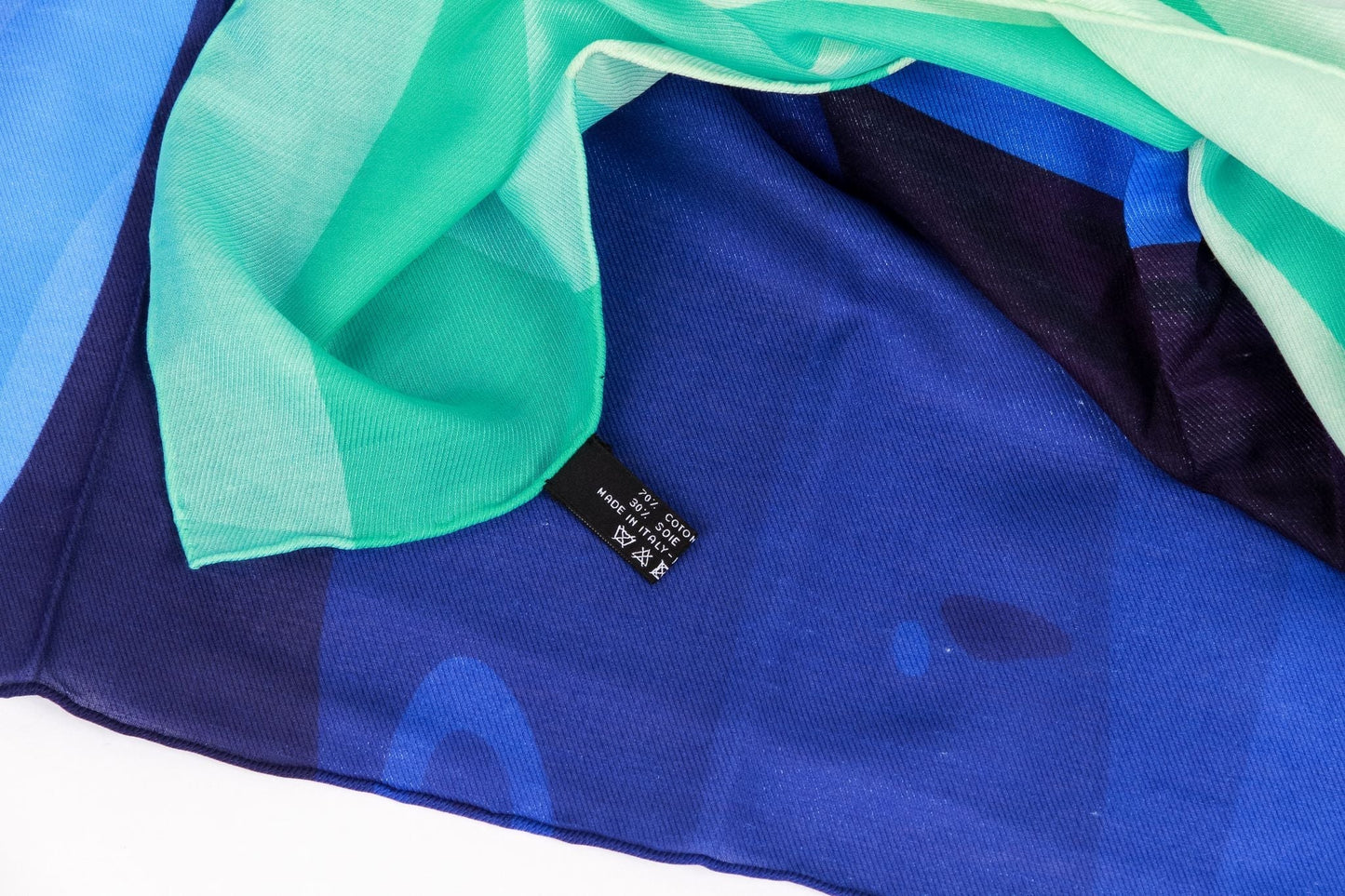 Chanel Blue Clouds Sarong With Pouch