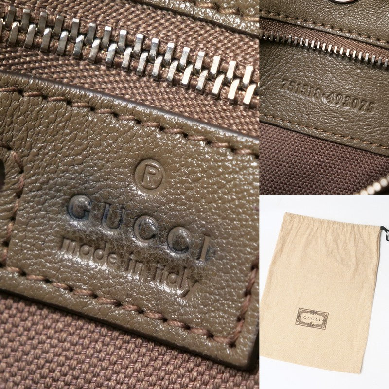 GUCCI Handbag 751518 leather Khaki type Women
