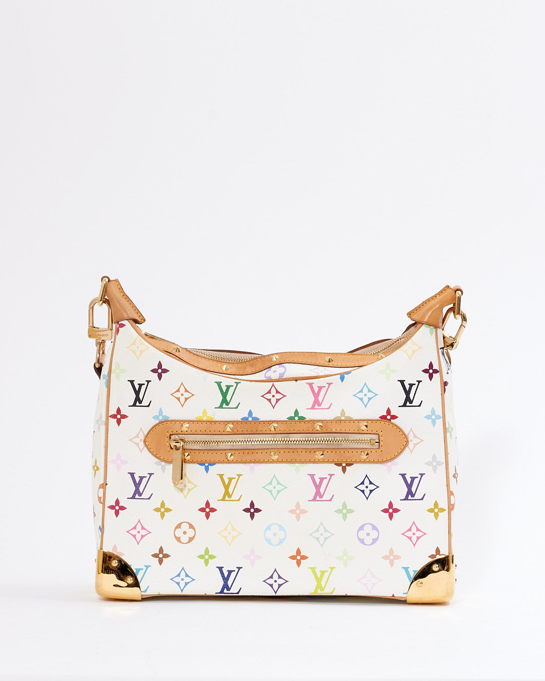 Louis Vuitton Multi White Murakami Studded Boulogne Crossbody Bag
