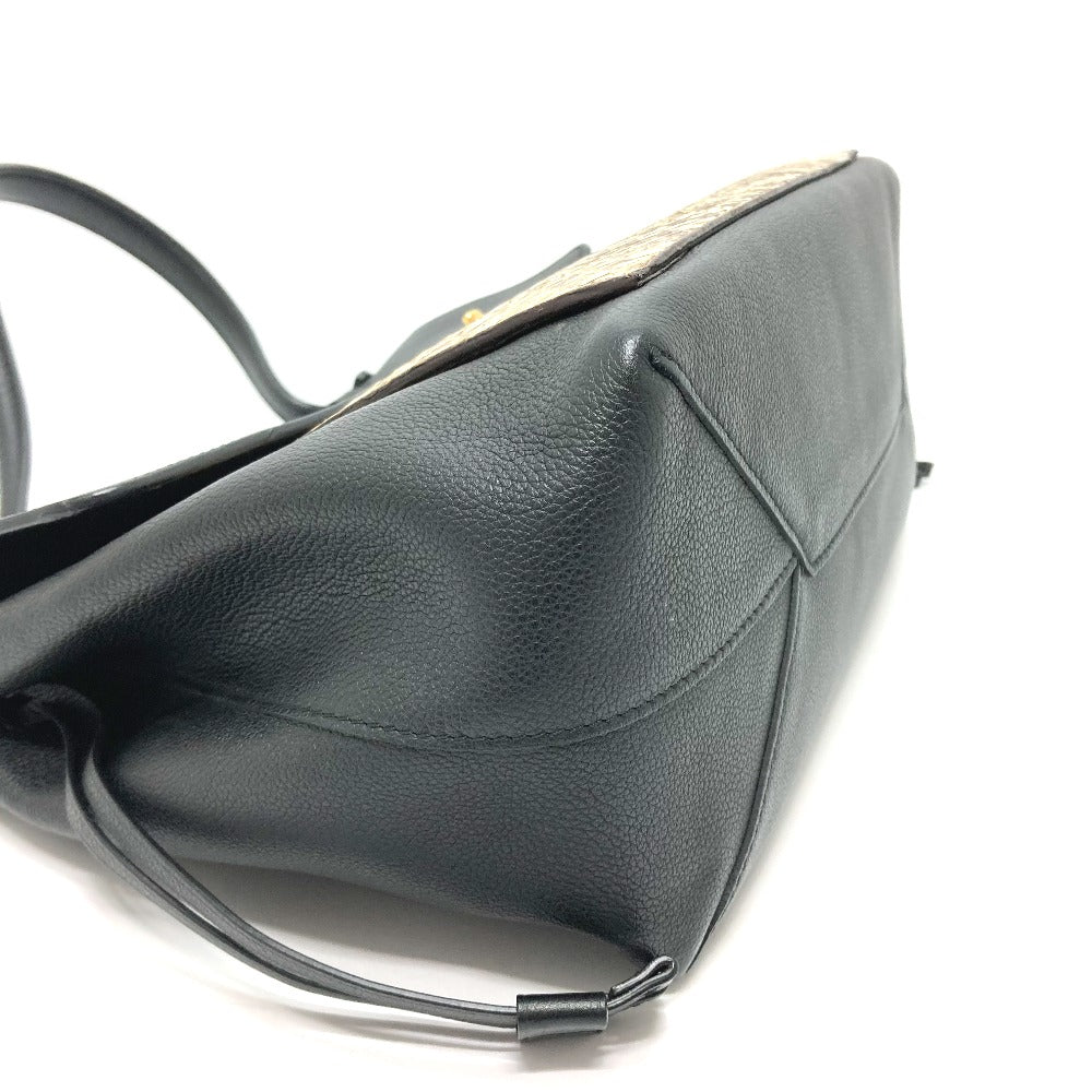 LOUIS VUITTON Handbag leather black logoMetal Rock Me MM Women