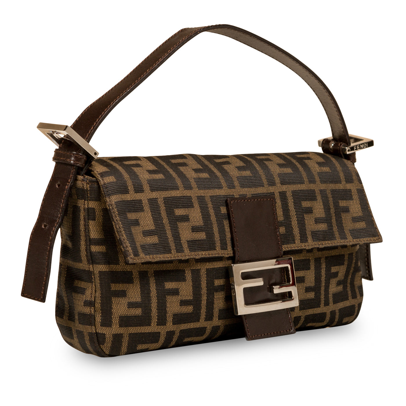 Fendi Zucca Canvas Baguette Bag