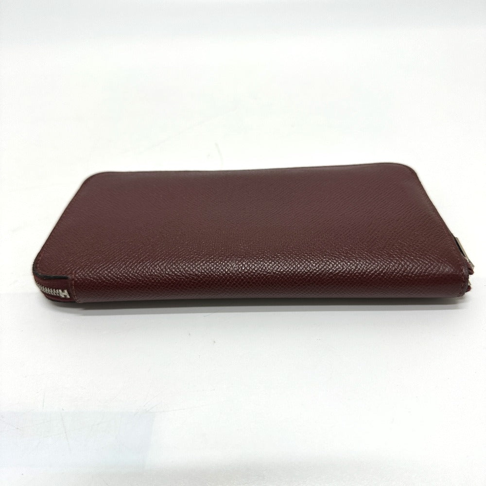 HERMES Long Wallet Purse Epsom wine-red Azap Long Women