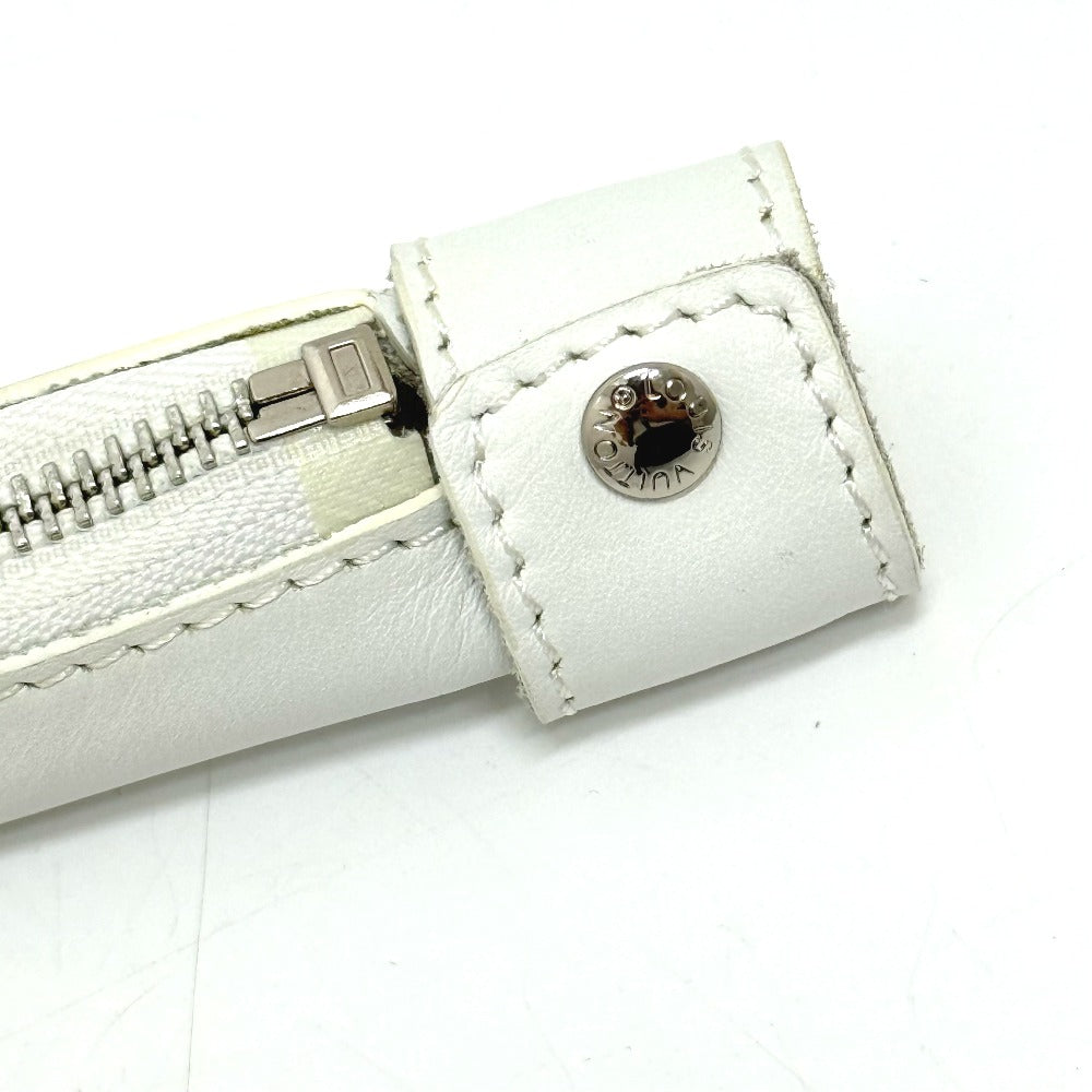 LOUIS VUITTON Shoulder strap leather white Damier Grafitte For sac voyage