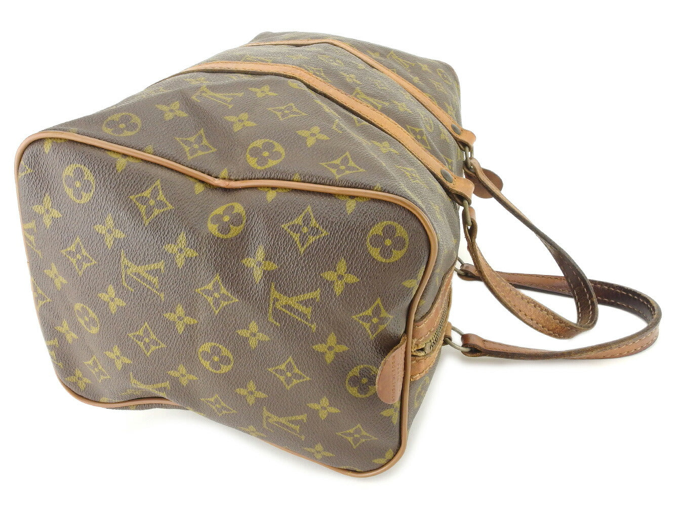 LOUIS VUITTON Boston Duffel bag Brown beige Sac spool35