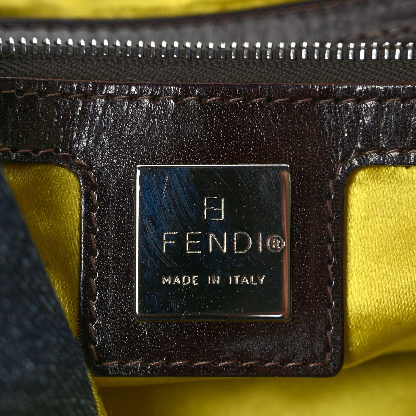 Fendi Denim Beaded Mama Baguette Blue