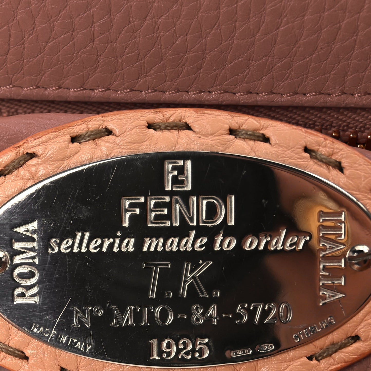 Fendi Cuoio Romano Selleria Bi-Color Large Peekaboo Iconic Satchel