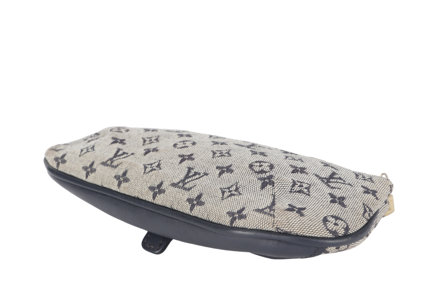 LOUIS VUITTON SOPHIE POCHETTE ( ) BLACK MINI LIN MONOGRAM GOLD HARDWARE NO DUST COVER Clutch