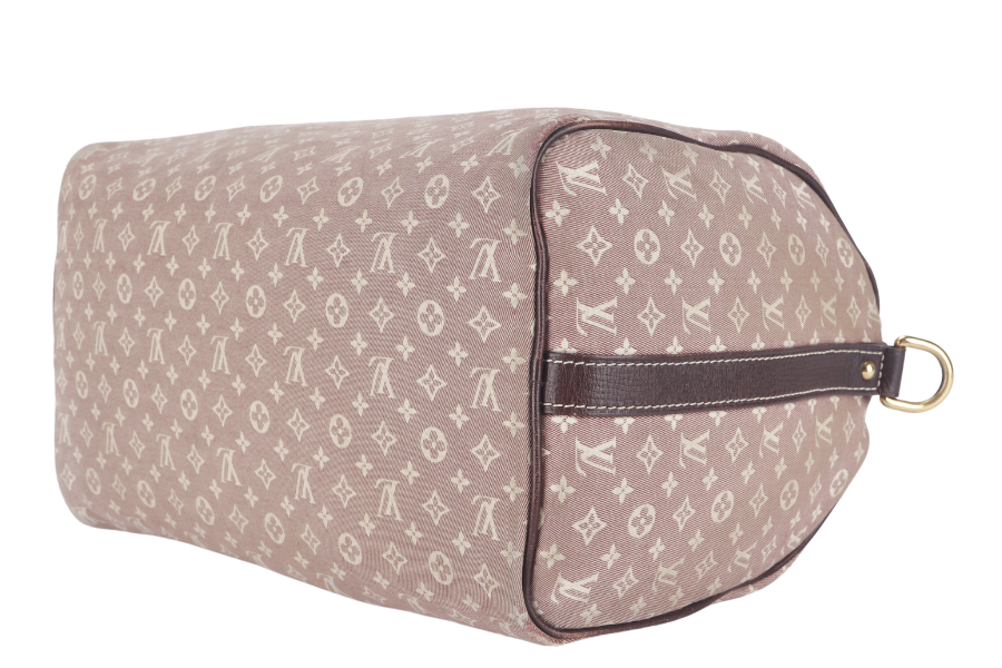 LOUIS VUITTON BANDOULIERE 30 MINI LIN CANVAS GOLD HARDWARE WITH DUST COVER, STRAPS, LOCK AND KEYS Handbag