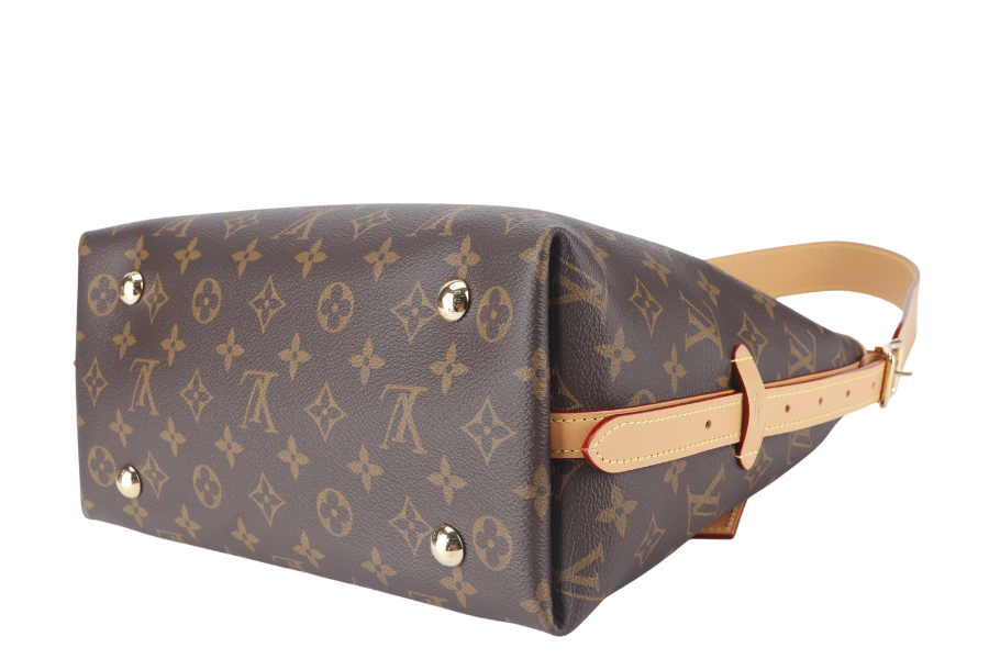 LOUIS VUITTON CARRYALL PM MONOGRAM CANVAS GOLD HARDWARE WITH DUST COVER AND BOX Handbag