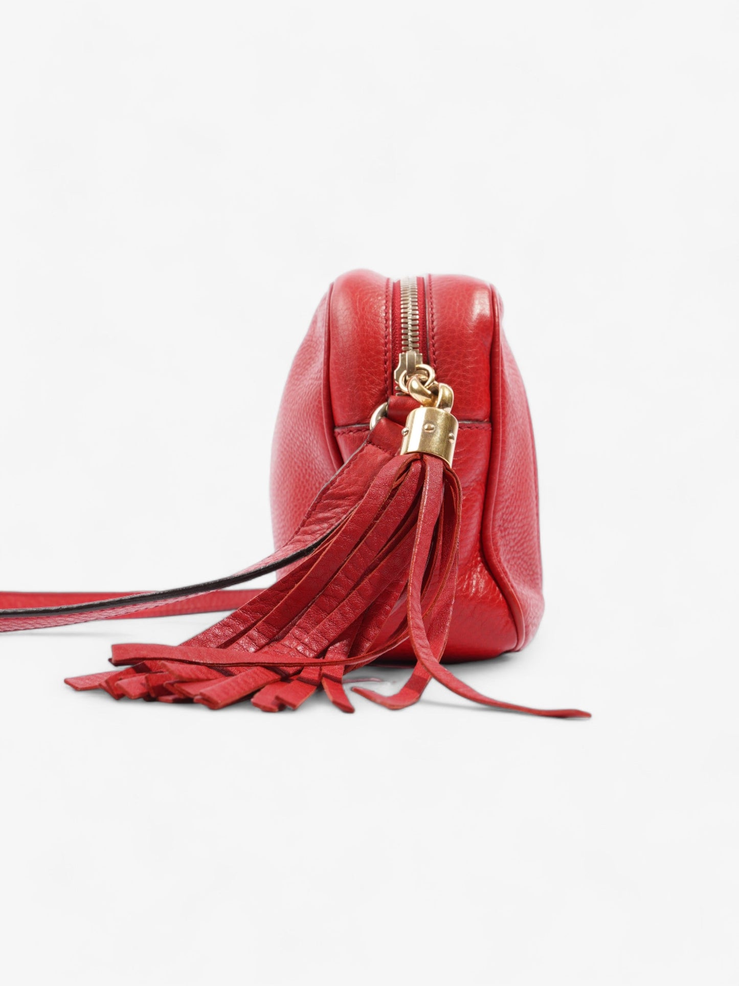 Gucci Soho Leather Shoulder bag Red Red Small